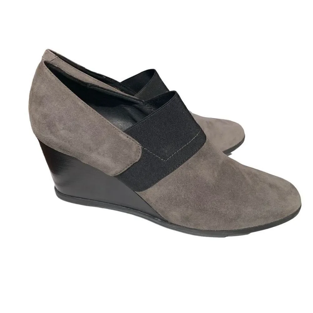 Geox Respira Suede Wedge Heel Grey, Excellent‎ Pre-Loved Condition Sz 39 (8.5)